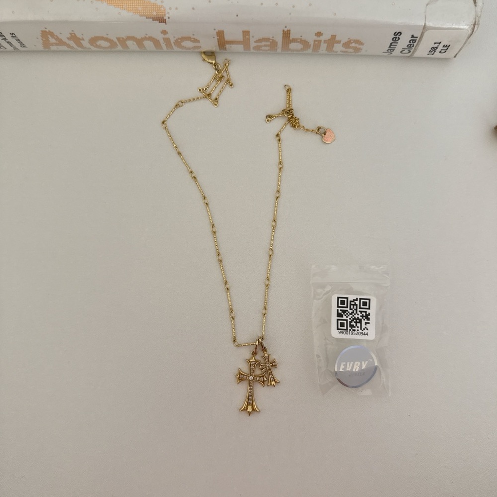 Every Jewels Gold Cross Pendant Chain Necklace - Picture 2 of 3